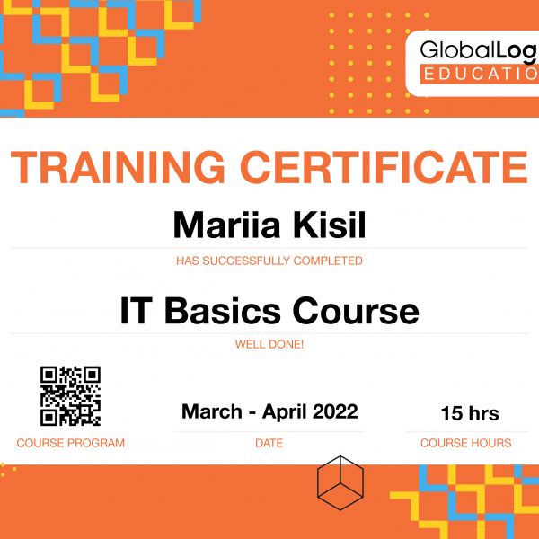 Викладачі та студенти ІТ коледжу успішно пройшли навчання IT Basics Course та отримали сертифікати від GlobalLogic Education