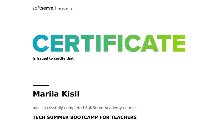 Викладачі ІТ коледжу Львівської політехніки успішно пройшли Tech Summer Bootcamp for Teachers 2023 від SoftServe Academy