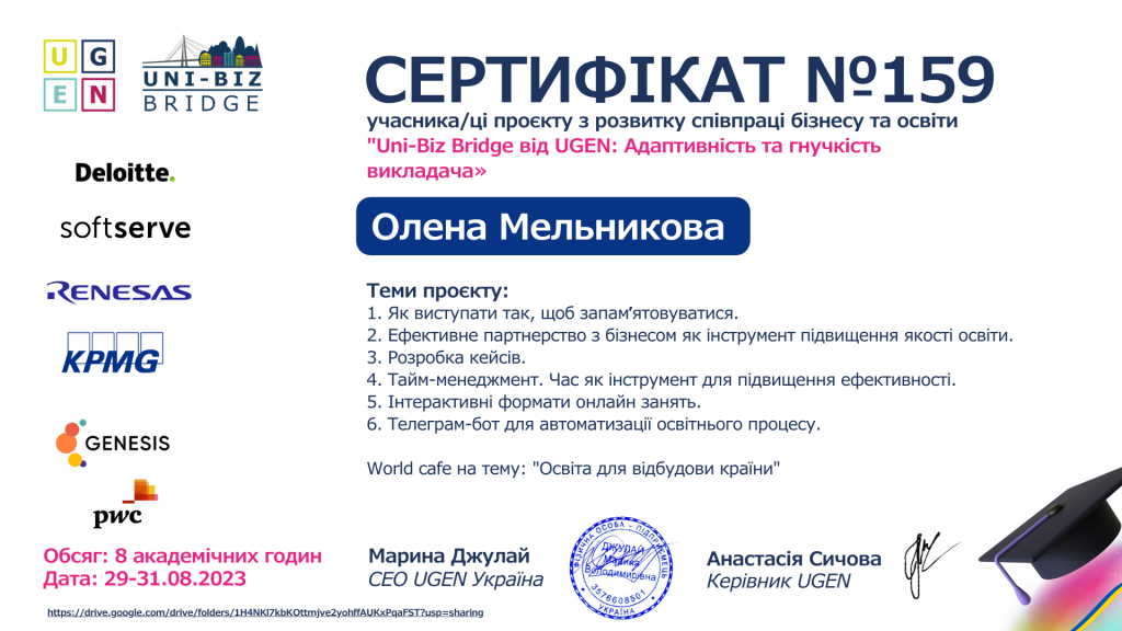 Викладачі ІТ коледжу Львівської політехніки взяли участь у серії воркшопів Uni-Biz Bridge: Адаптивність та гнучкість викладача