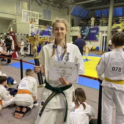 Христина Слюсар, студентка ІТ коледжу Львівської політехніки,призерка Всеукраїнського турніру з кіокушин-кан карате