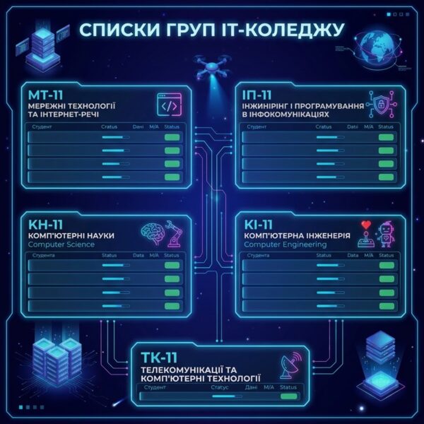 Списки груп першого курсу 2026 року набору